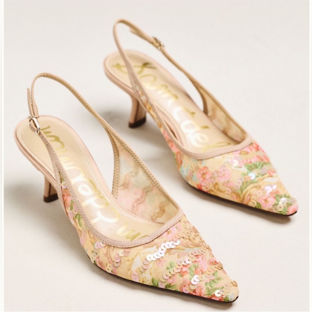 Circus by Sam Edelman Pastel Sequin Slingback Kitten Heels